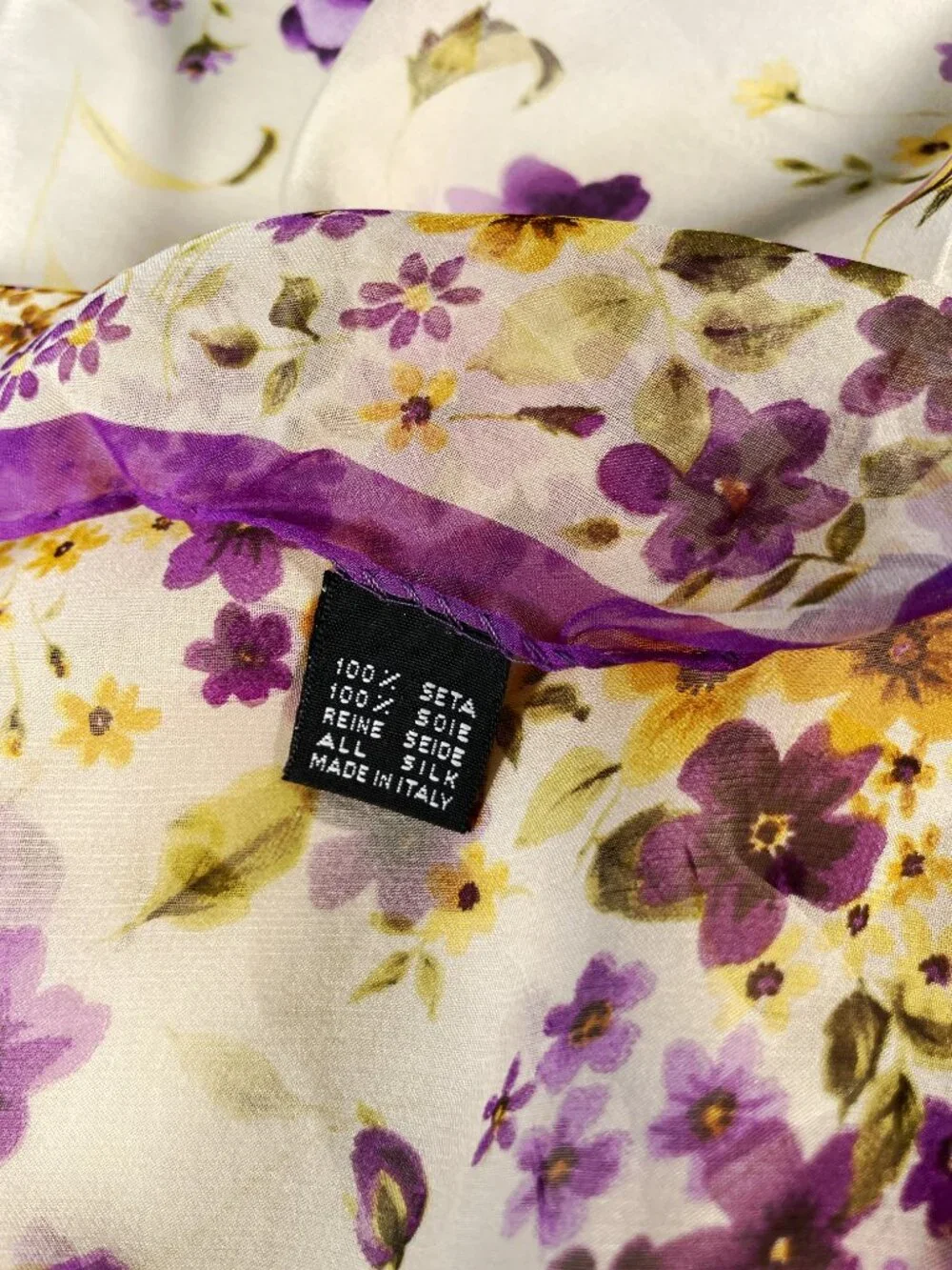 Dolce & Gabbana Silk Chiffon Floral Scarf